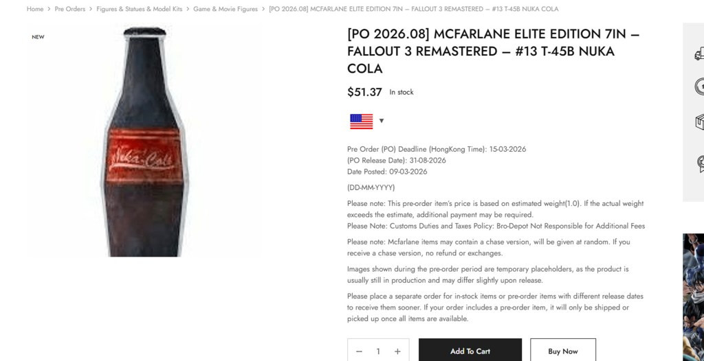 Fallout 3 Remastered Leak Toy Nuka Cola