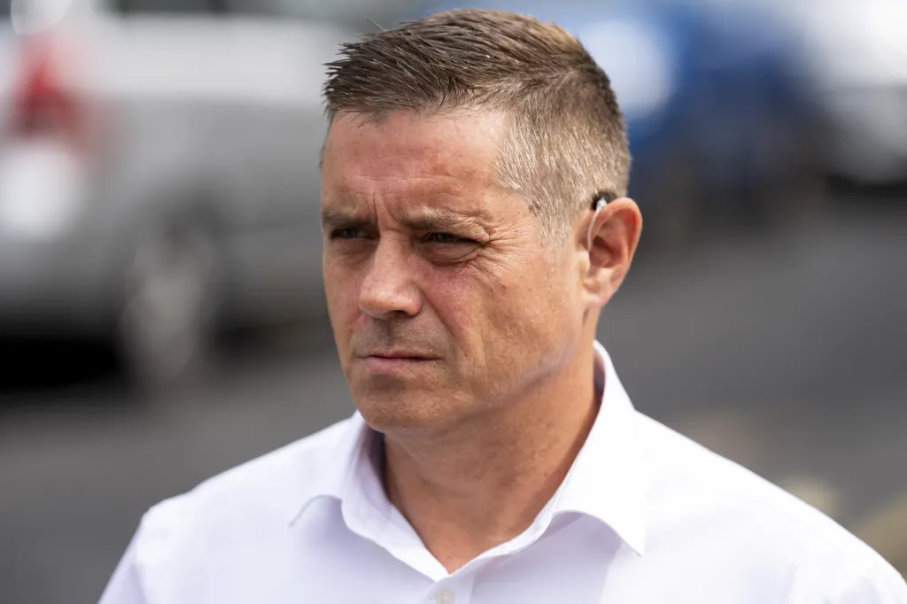 John Alford (John Shannon) looking serious.