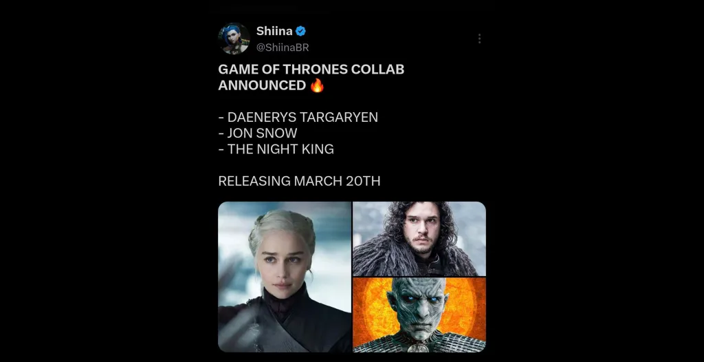 Fortnite Game of Thrones Release Date