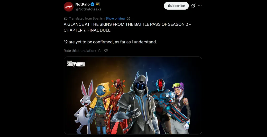 Fortnite Showdown Battle Pass Leaked