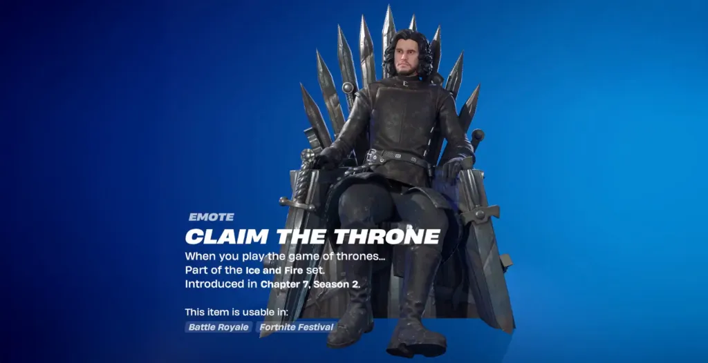 Game of Thrones Fortnite Emote