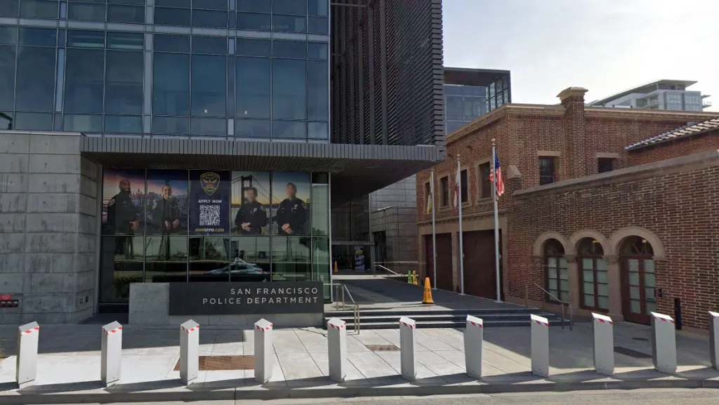 The San Francisco Police Department (SFPD) headquarters building.