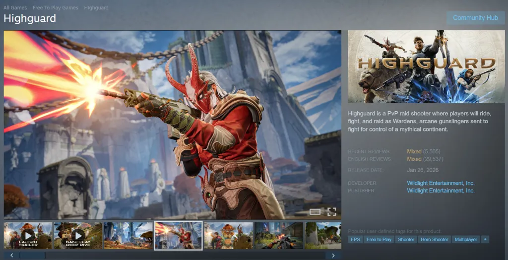 Highguard Steam Negative Reviews