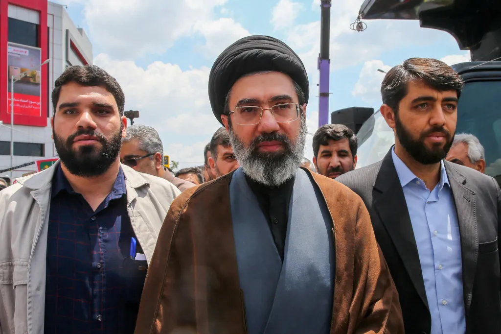 Mojtaba Khamenei, the son of Iran's Supreme Leader, attending a rally in Tehran.