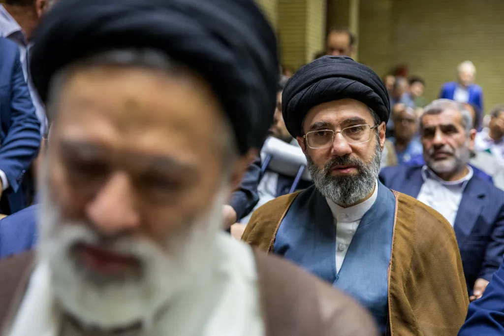 Mojtaba Khamenei, the son of Iran's Supreme Leader, attends a meeting in Tehran.