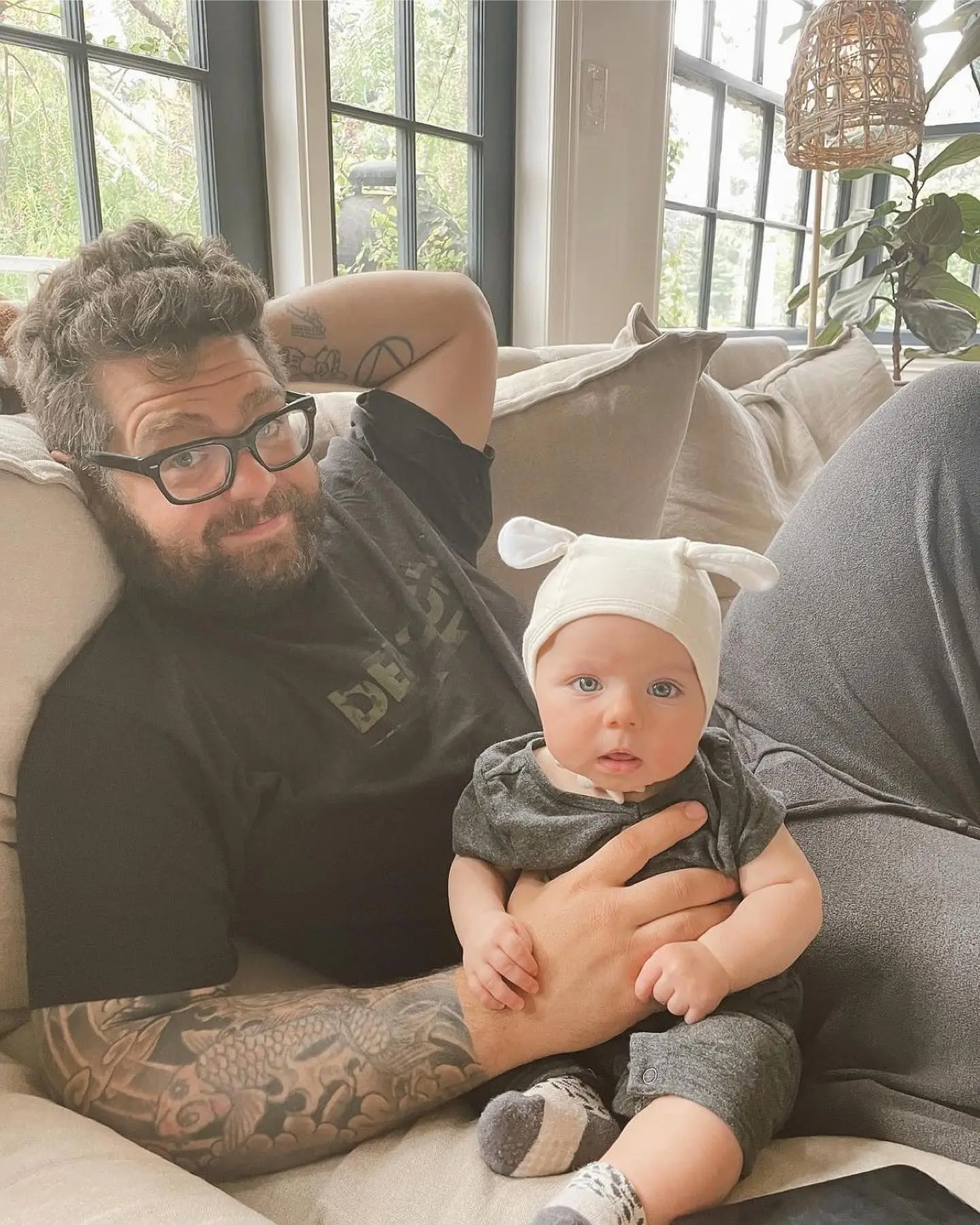 Jack Osbourne with his daughter Maple.