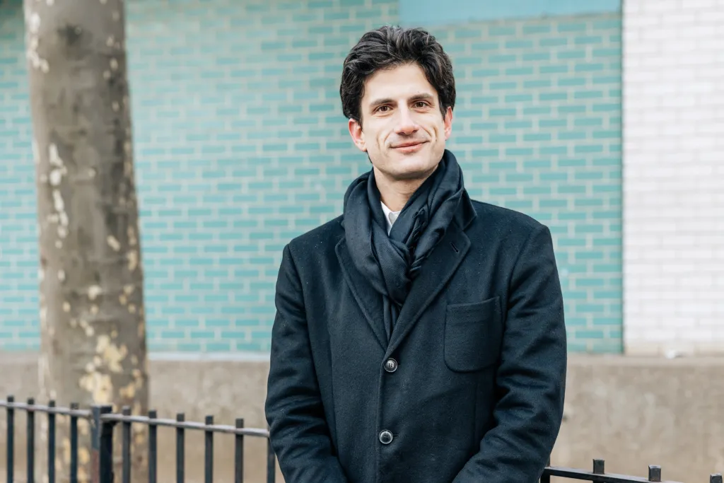 Jack Schlossberg at the Elliot-Chelsea NYCHA housing complex in Manhattan.