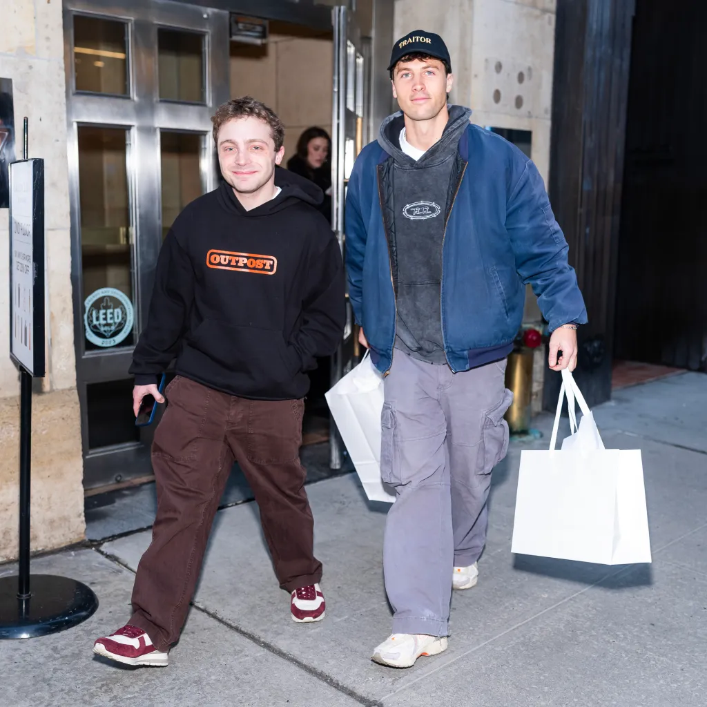 Jake Shane and Rob Rausch walking in Midtown, New York City.
