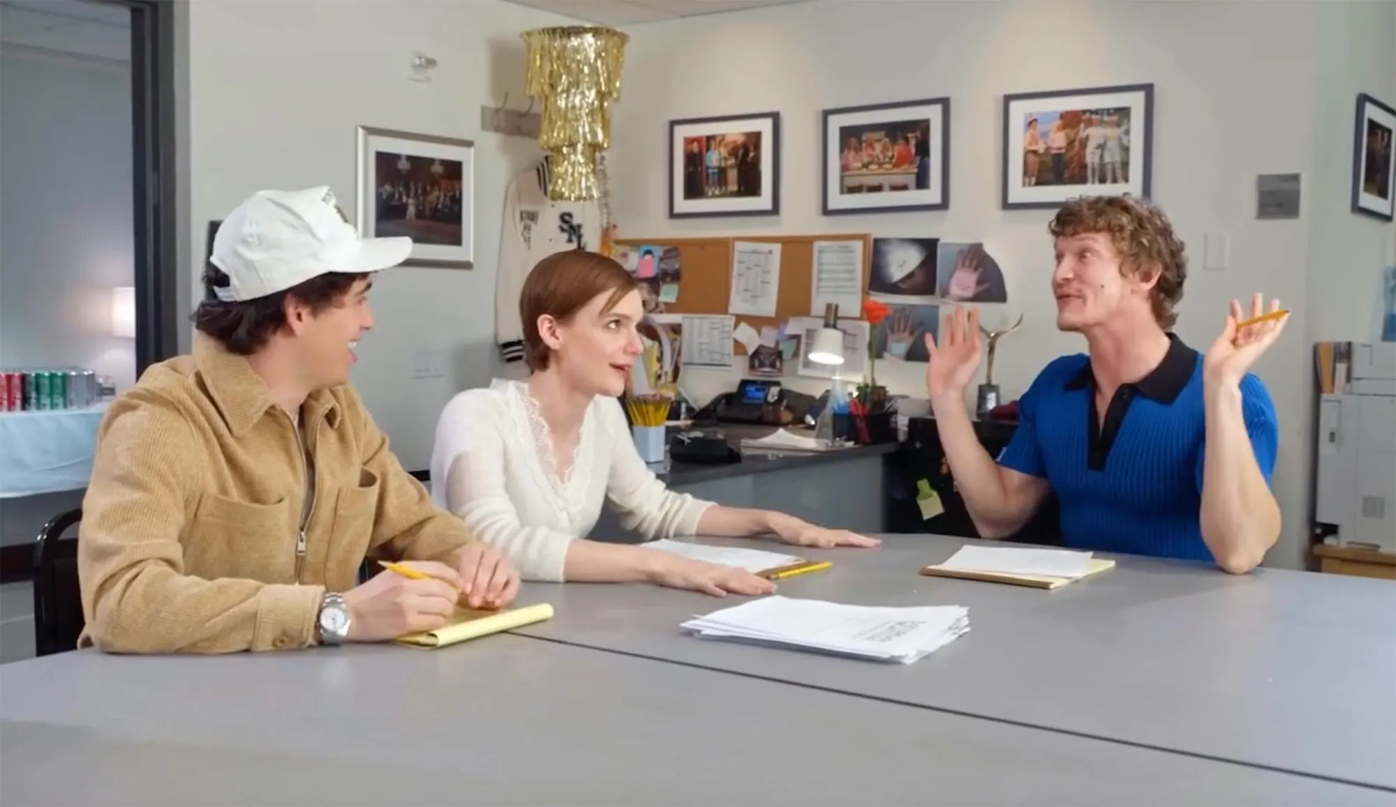 James Auston Johnson, Connor Storrie, and Ashley Padilla performing an