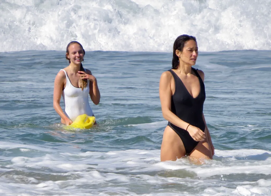 Jessica Belkin and Shay Mitchell in Baywatch Boot Camp.