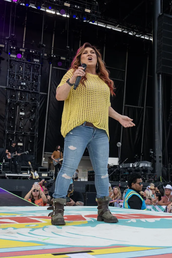 Jo Dee Messina performing on stage at the 2023 Tidal Wave Fest.