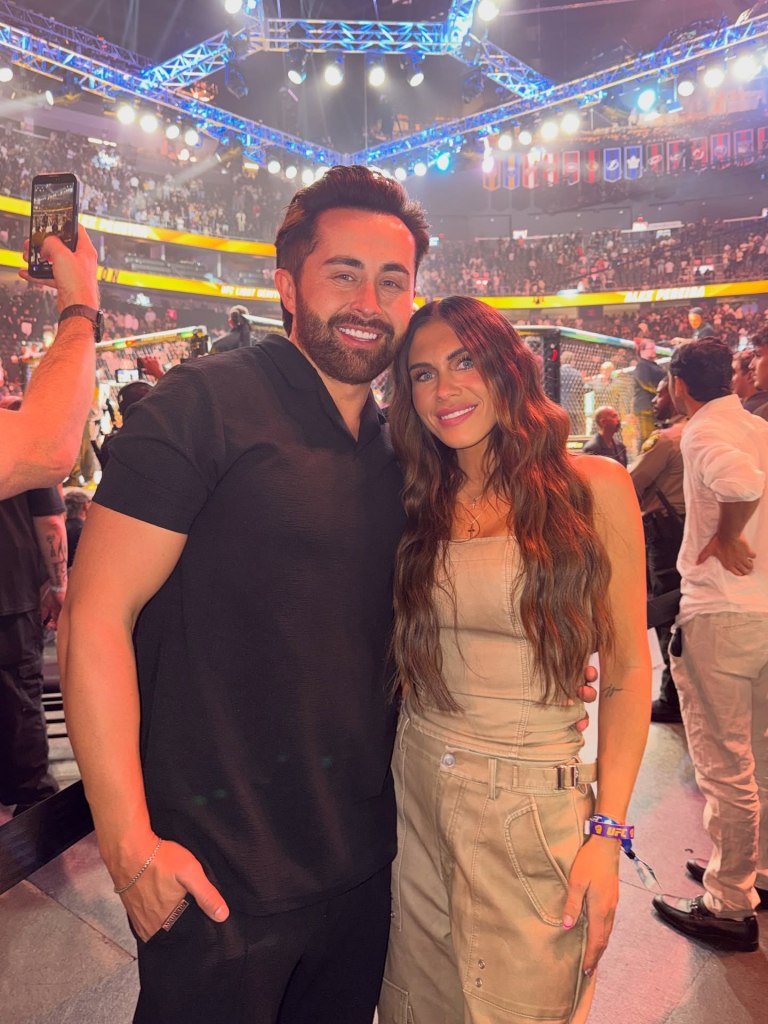 Jessi and Jordan Ngatikaura smiling at a UFC event.