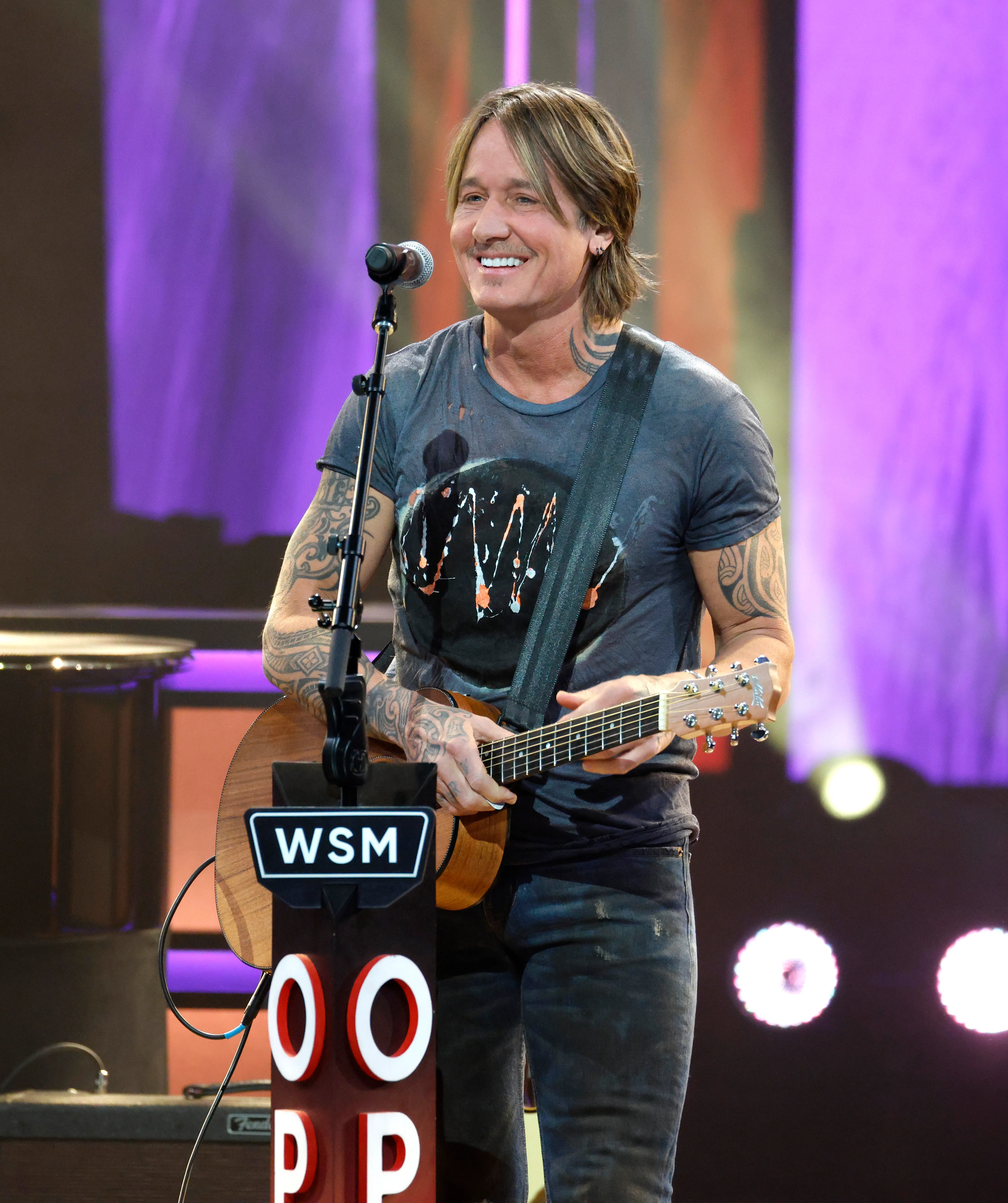 Keith Urban performs at The Grand Ole Opry on February 24, 2026 in Nashville, Tennessee.