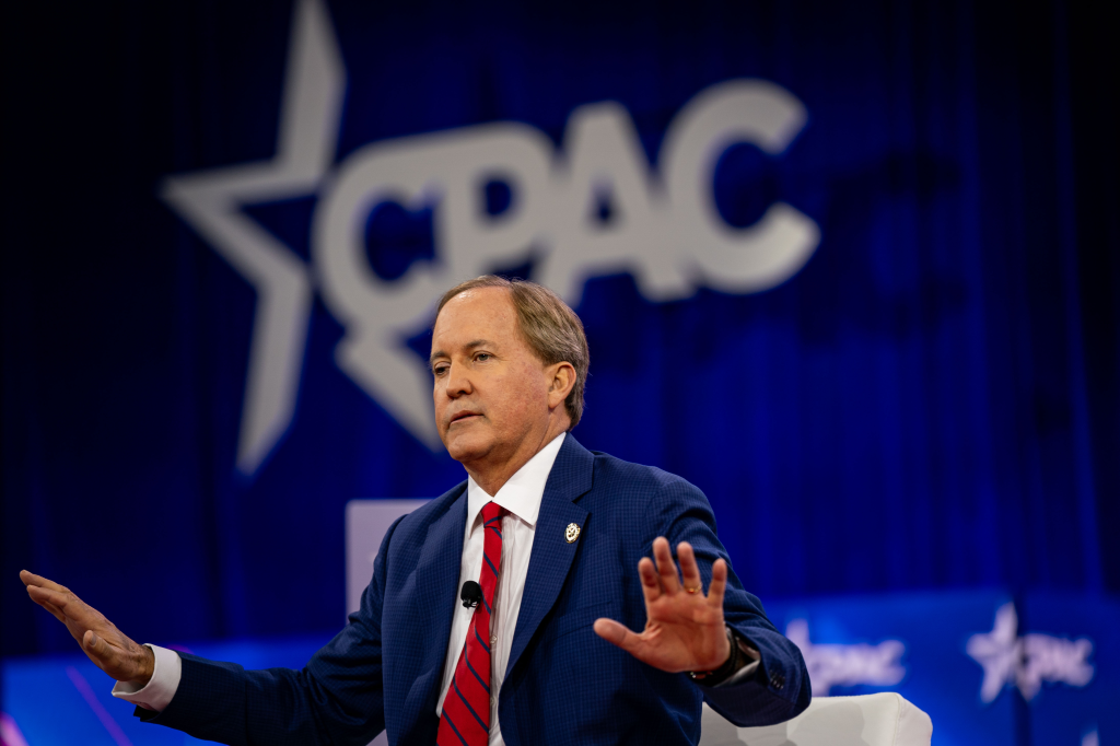 Ken Paxton, Texas Attorney General, speaks during the Conservative Political Action Conference.