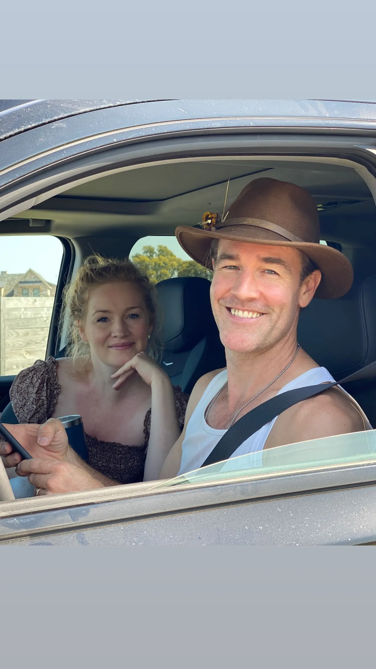 Kimberly and James Van Der Beek.