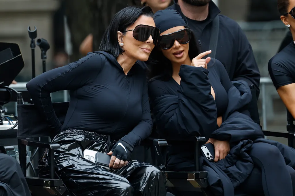 Kris Jenner and Kim Kardashian attending the NikeSKIMS 