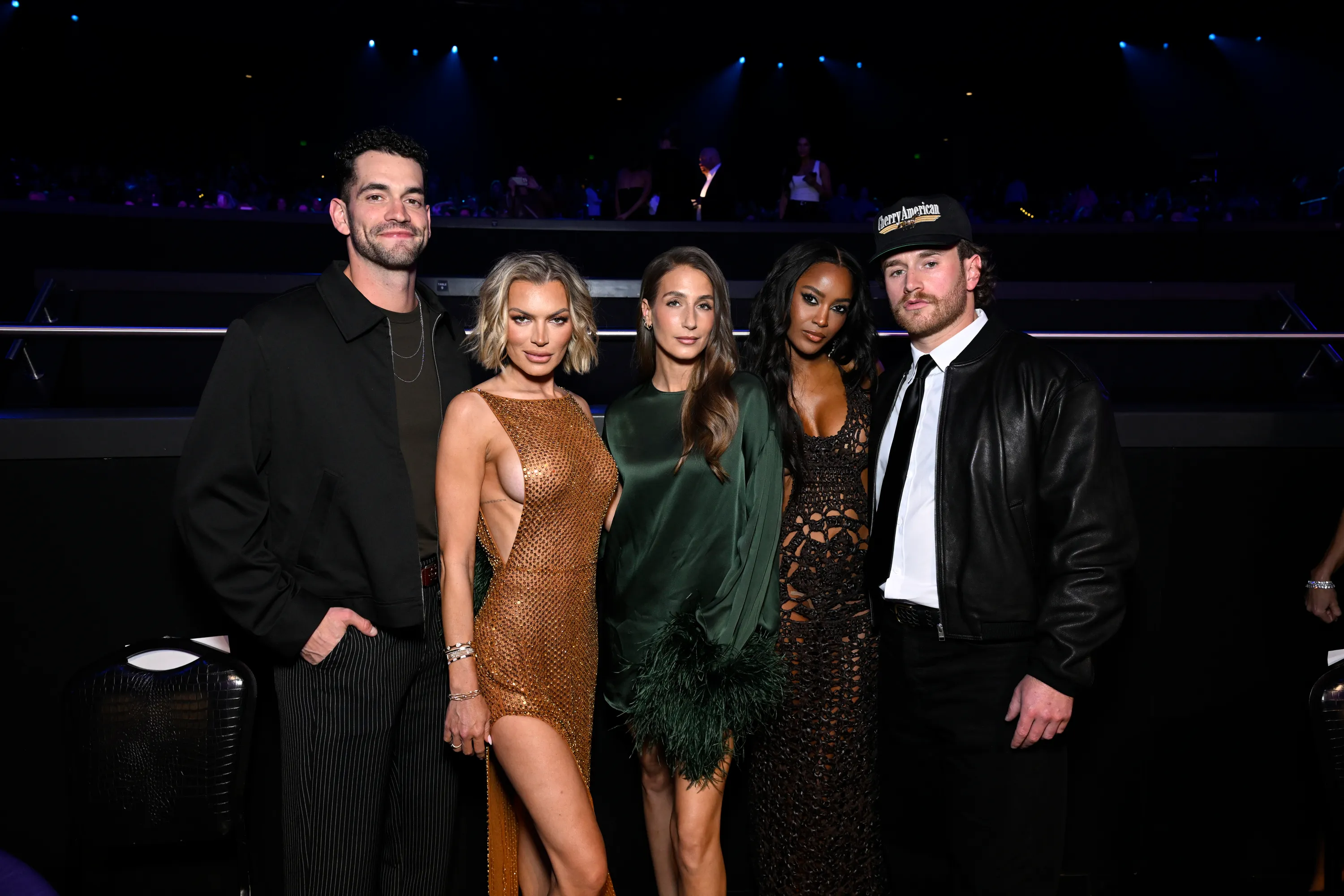 Jesse Solomon, Lindsay Hubbard, Amanda Batula, Ciara Miller, and West Wilson pose at BravoCon.