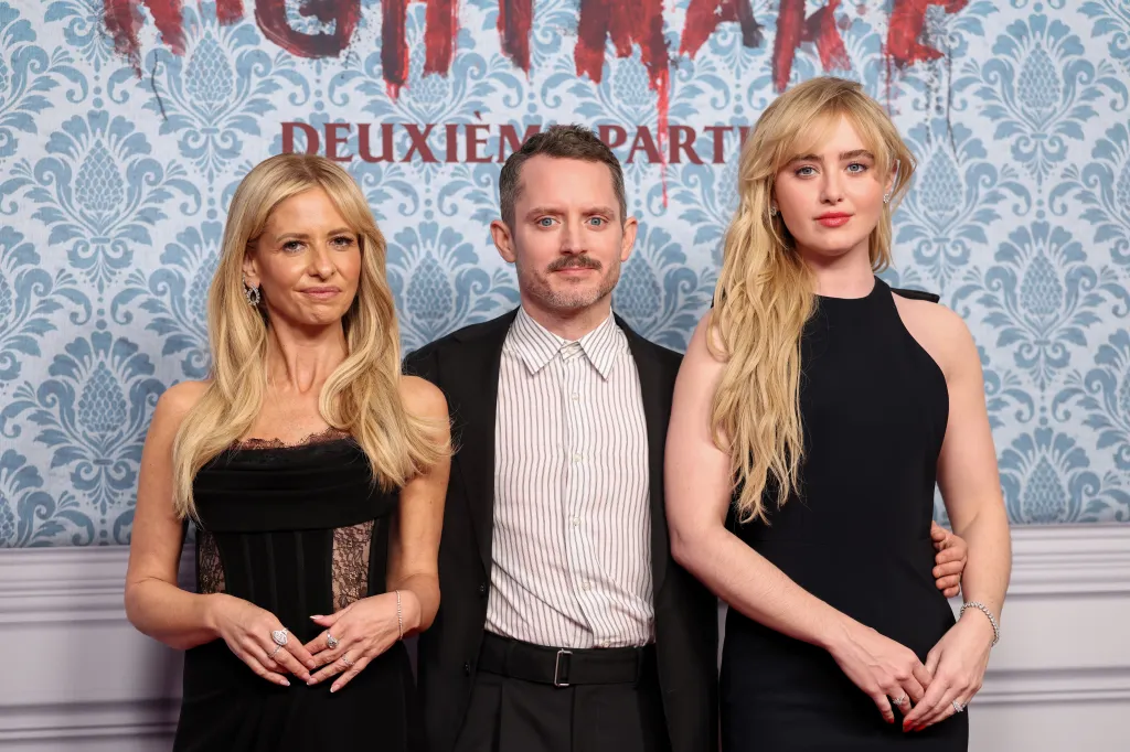 Sarah Michelle Gellar, Elijah Wood, and Kathryn Newton at the 