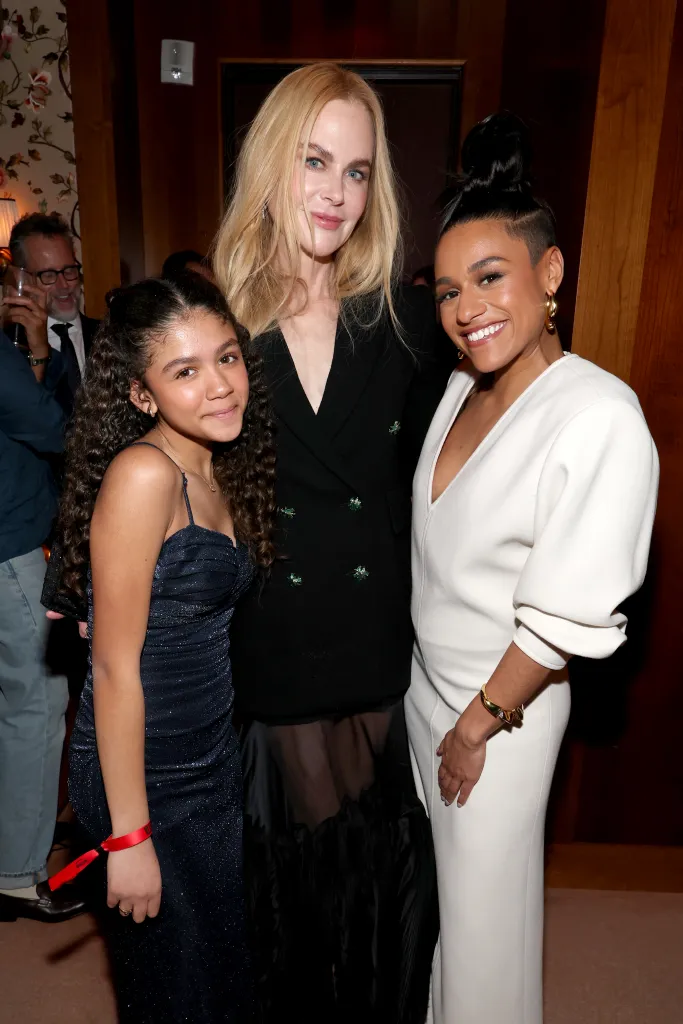 Savannah Lumar, Nicole Kidman, and Ariana DeBose attend the 