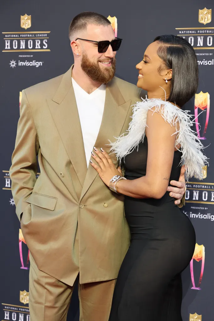 Travis Kelce and Kayla Nicole at the 11th Annual NFL Honors event.