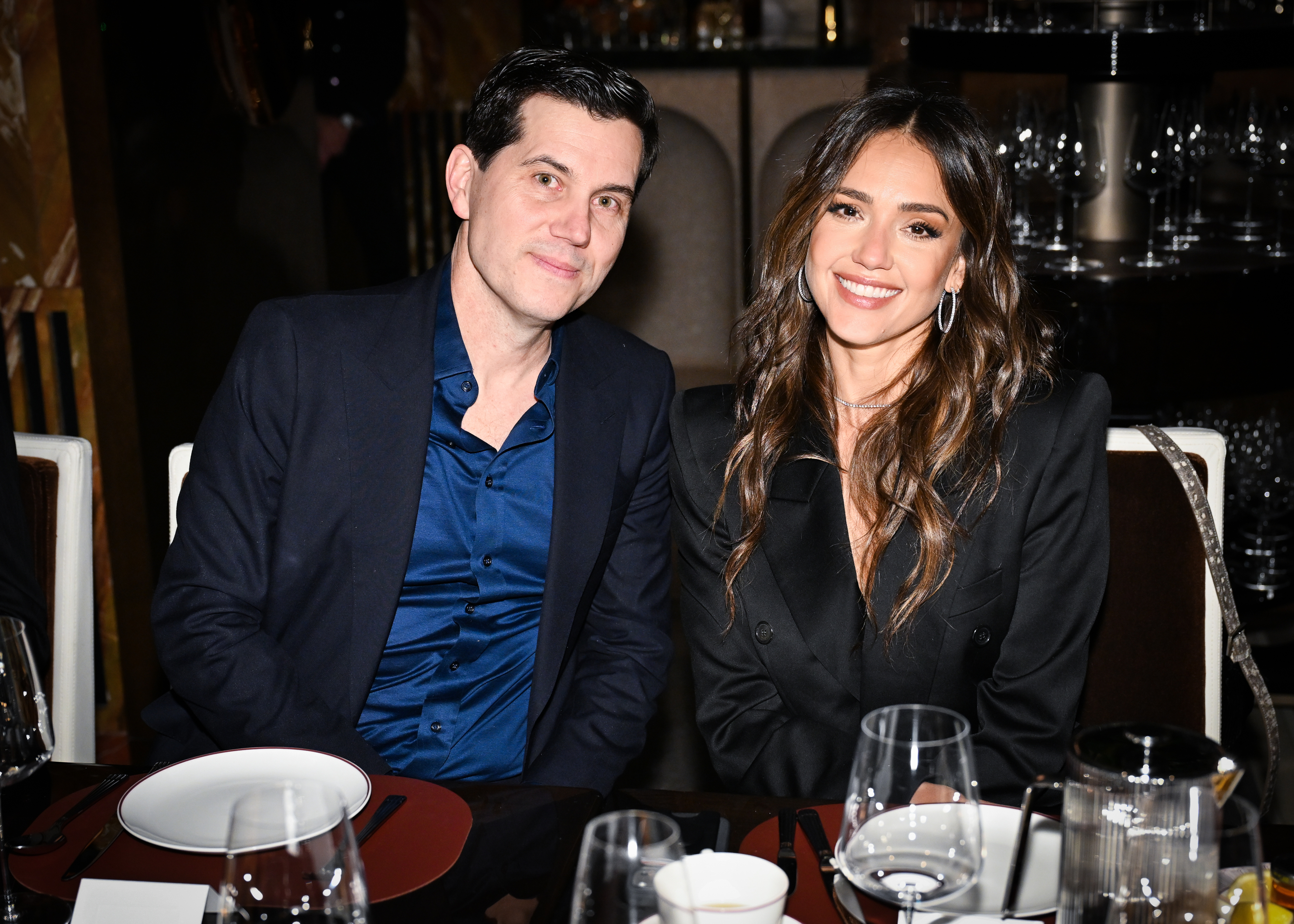 Scott Sartiano and Jessica Alba at the Zero Bond at Wynn Las Vegas Preview.