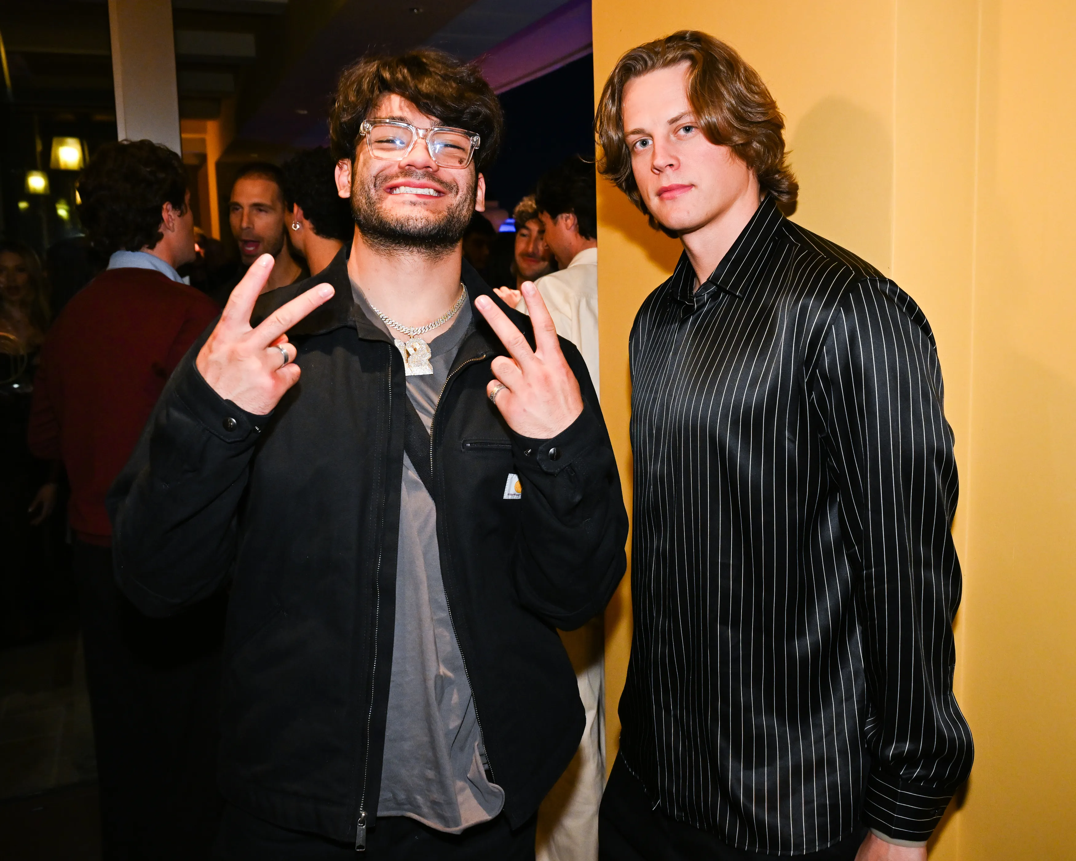 Puka Nacua and Joe Burrow at the Zero Bond at Wynn Las Vegas Preview Weekend.