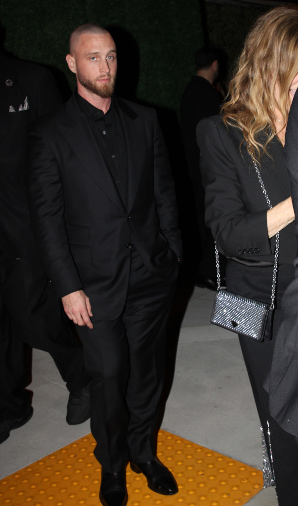 Chet Hanks and Rita Wilson leave a Pre-Oscar Party in Los Angeles.