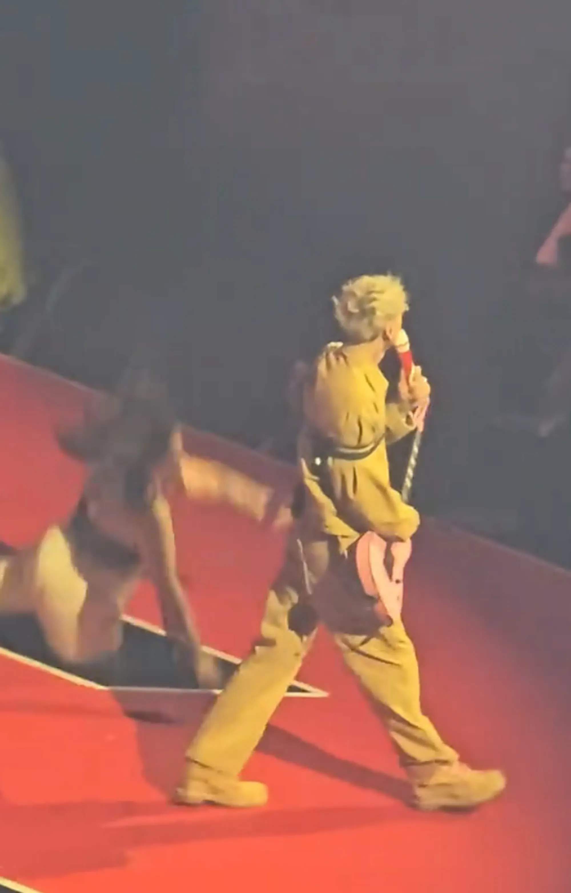 The fan face planted and went right into the hole.