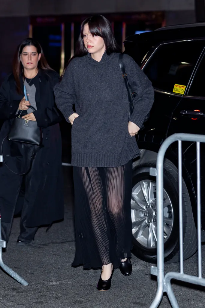 Mia Goth seen in New York City.