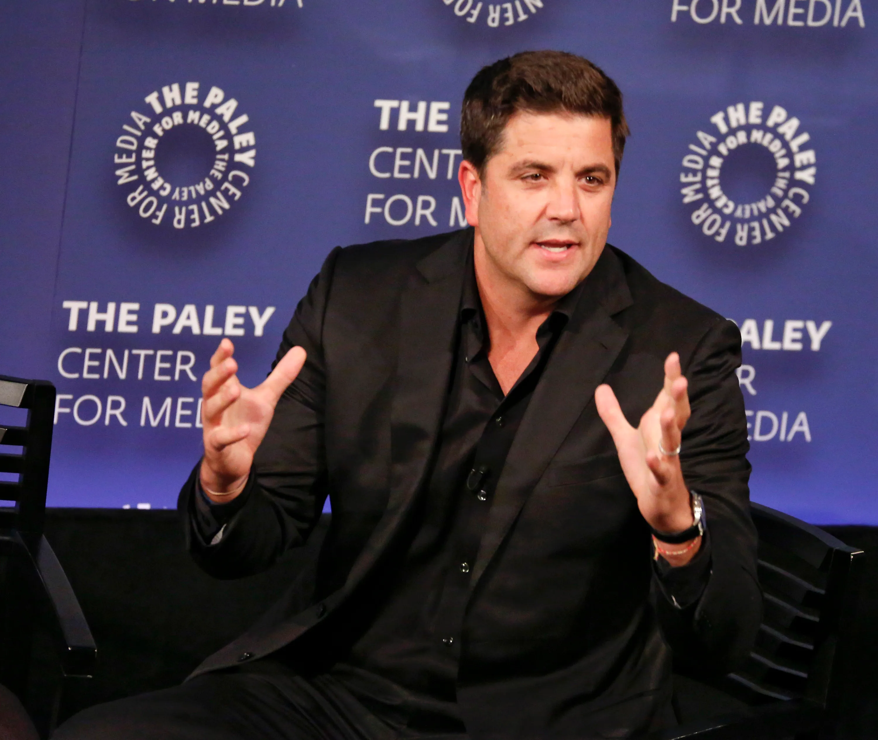 CBS News reporter Josh Elliott speaking at PaleyFest: Made in New York.