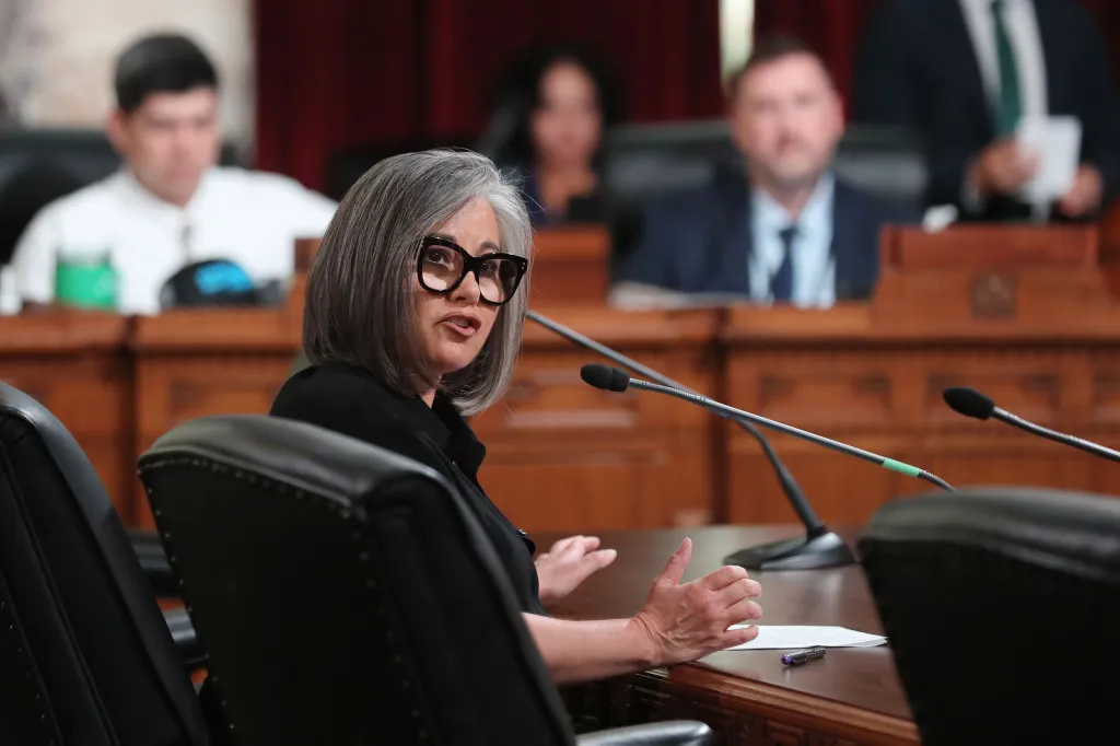 Monica Rodriguez speaking at the Homelessness & Housing Committee meeting.