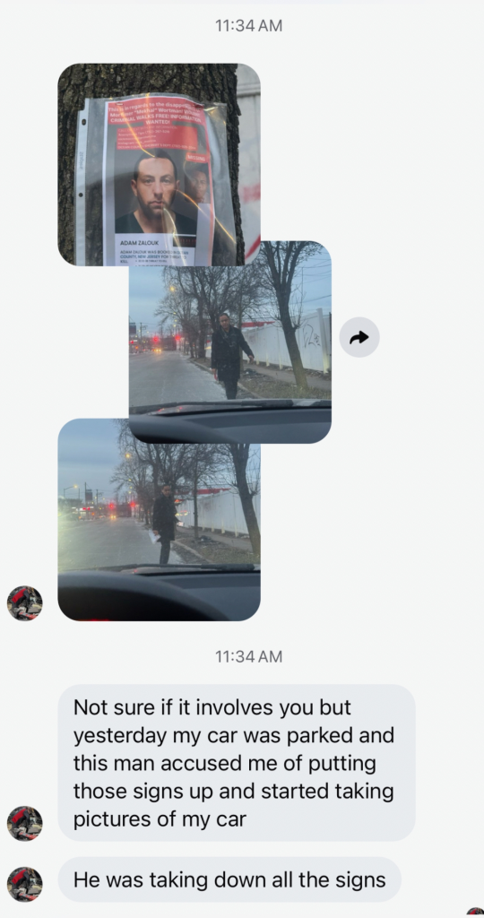 A screenshot of an Instagram exchange. 