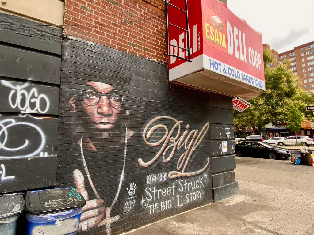 A mural of the rapper Big L
