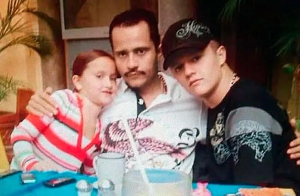 Nemesio Ruben Oseguera Cervantes, known as El Mencho, with his children Laisha Michelle Oseguera Gonzalez and Ruben Oseguera Gonzalez, known as El Menchito.