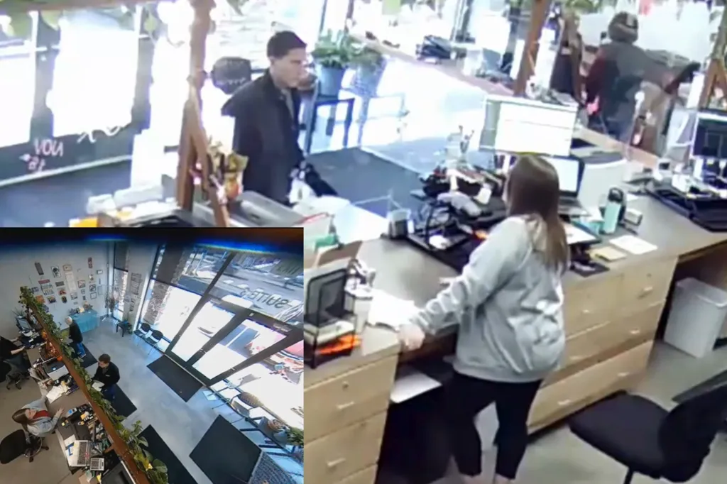 Bryan Kohberger speaks with a DMV employee in Pullman, Washington, on Nov. 18, 2022.