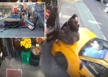 Runaway NYC cab plows into 2 women outside bodega in heart-pounding caught-on-camera crash