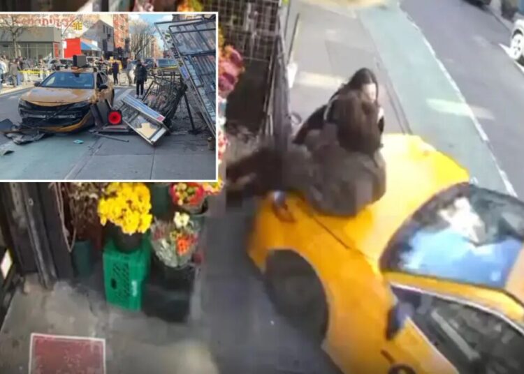 Runaway NYC cab plows into 2 women outside bodega in heart-pounding caught-on-camera crash