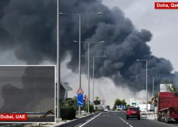 Blasts heard over Dubai and Doha for second day, with Duqm port also targeted