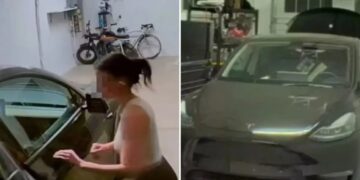 Woman vandalizes ex-boyfriend’s Tesla in ‘petty’ act  after bad split