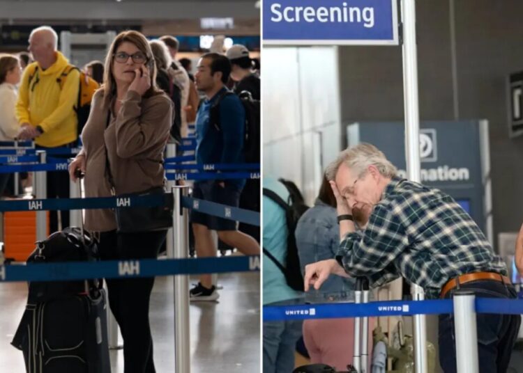 Travelers reveal who they blame for miles-long Houston airport lines as Trump rescues TSA pay