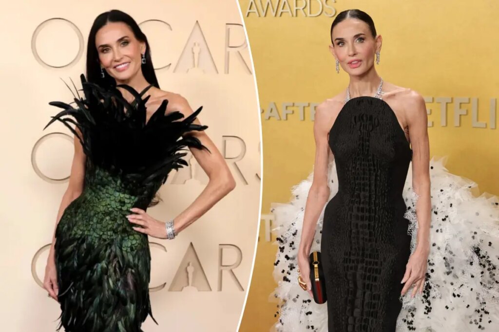 The worrying truth behind Demi Moore’s extravagant Oscars dress after she shocked fans at the Actors Awards
