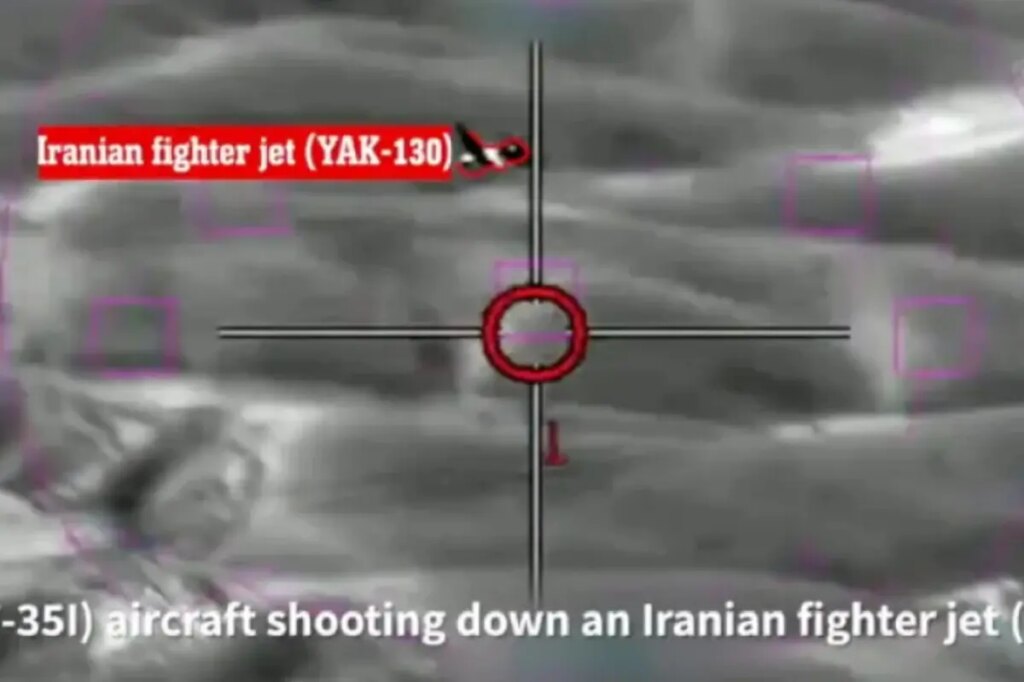 Dramatic moment Israeli F-35 stealth fighter shoots down Iranian jet in historic strike