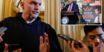 Sen. John Fetterman schools fellow Dems on Iran with Kamala Harris reminder: ‘Why can’t we support that?’