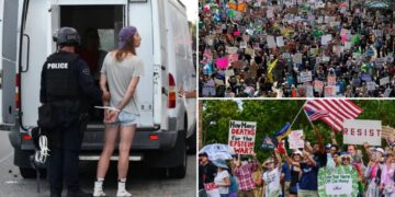 ‘No Kings’ protests turn violent in Portland, LA and Dallas — as rally near Mar-a-Lago takes bizarre turn