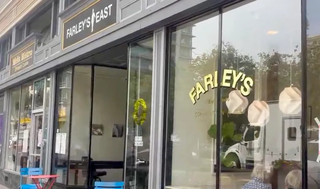 Farley's Coffee Shop storefront in Oakland.