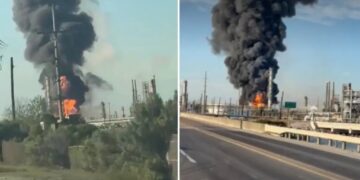 Massive explosion at crude oil refinery rocks Texas city as residents told to shelter in place