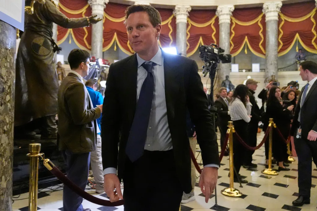 Paramount Skydance chairman and CEO David Ellison arrives before President Donald Trump delivers the State of the Union address to a joint session of Congress in the House chamber at the U.S. Capitol in Washington, Tuesday, Feb. 24, 2026.