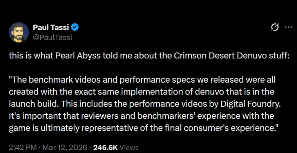 Paul Tassi Crimson Desert DRM