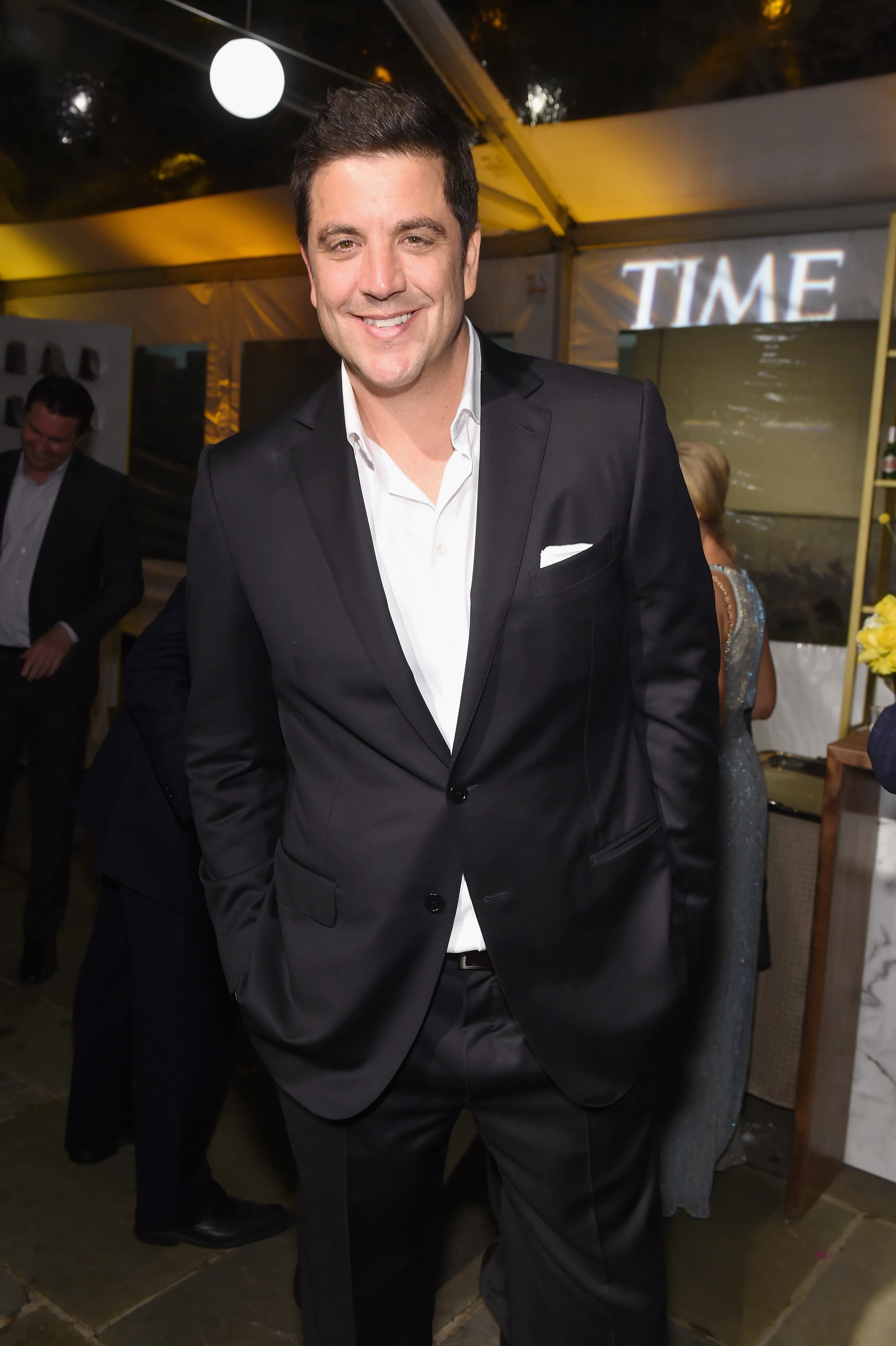 Journalist Josh Elliott smiling at the TIME and People's Annual White House Correspondents' Association Cocktail Party.