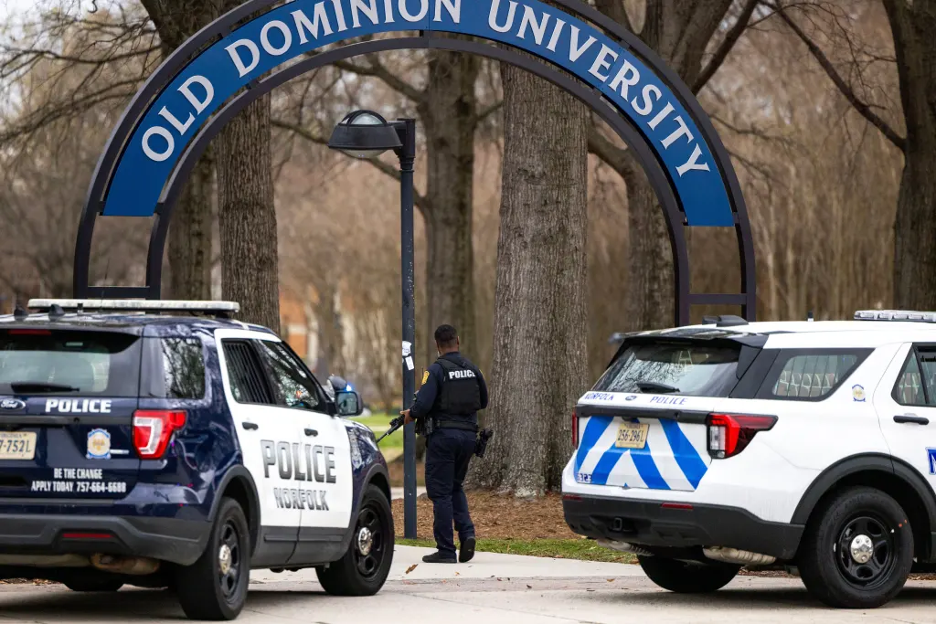 The gunman burst into NAME of BUILDING on ODU's Norfolk, Virginia campus on Thursday.